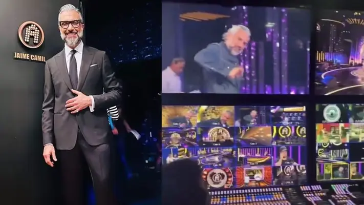 VIDEO: Jaime Camil insulta a productor de La Academia, Andrés Tovar, haciéndole señal obscena