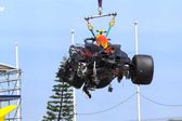 ¡Destrozado! Así quedó el auto de Checo Pérez tras el Gran Premio de Mónaco