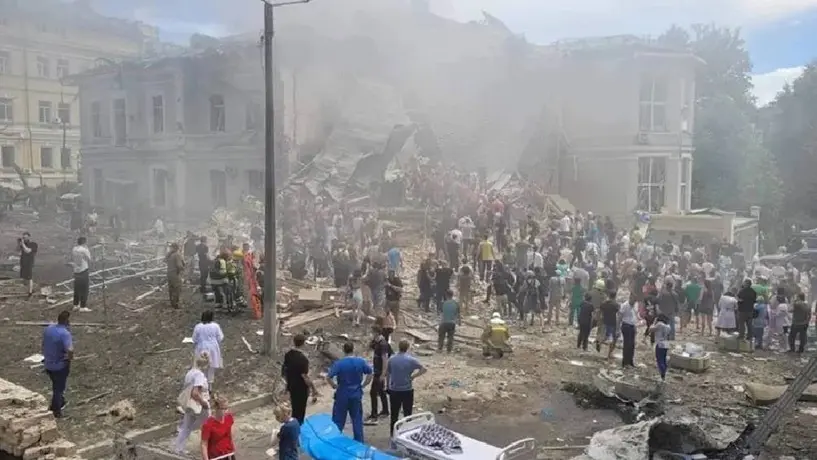 Rusia lanzó un ataque contra un hospital pediátrico en Kiev; más de 20 muertos