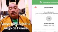 Don Beto recibe transferencias de un peso con insultos en la referencia