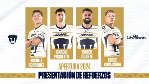 ¡Nueva garra! Pumas presenta a sus refuerzos del Apertura 2024