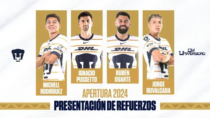 ¡Nueva garra! Pumas presenta a sus refuerzos del Apertura 2024