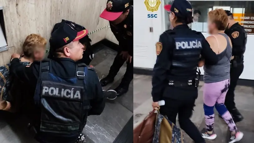 Mujer intenta arrojarse al paso del tren en la estación del Metro Merced y policías lo impiden