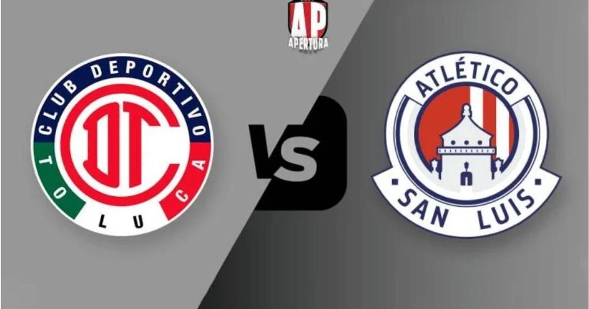 Toluca vs Atlético de San Luis EN VIVO Liga MX Jornada 5 Apertura 2024 ...