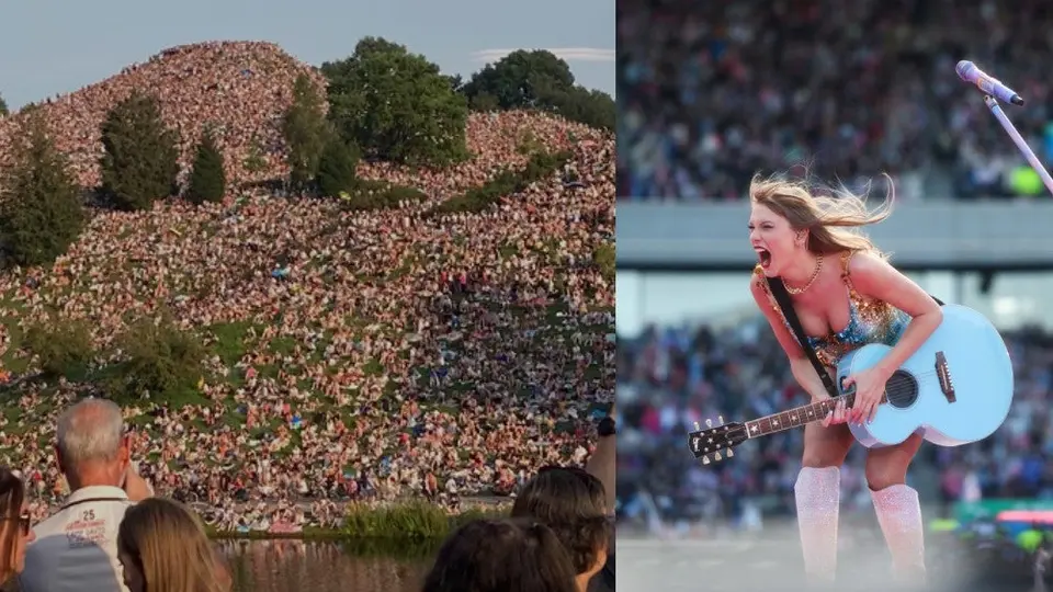 Fanáticos de Taylor Swift se suben a colinas para poder ver el concierto en Múnich