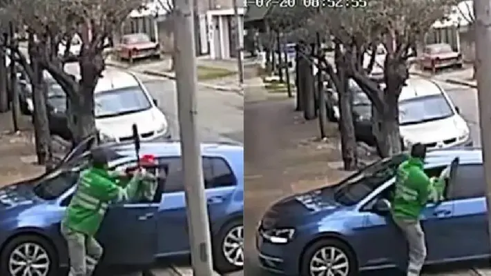 VIDEO: Barrendero da escobazos a ladrones y se vuelve viral