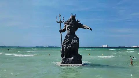¡Estatua de Poseidón en Yucatán fue clausurada! Te decimos por qué