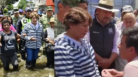 Damnificados de Chalco enfrentan a Delfina Gómez: “El PRI que es más rata que ustedes, nos daba solución”