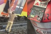 Apagan incendio en el Metro con agua de una botella y no con el extintor porque ya no servía