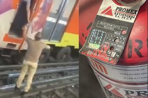 Apagan incendio en el Metro con agua de una botella y no con el extintor porque ya no servía