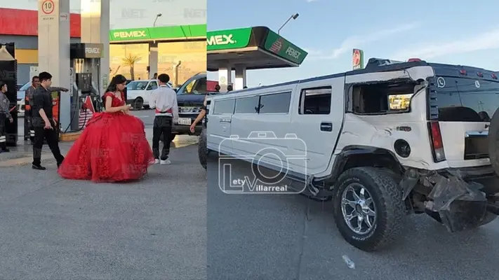 En el día de sus XV años, limusina de joven quinceañera sufre impacto por un tren en Ciudad Juárez