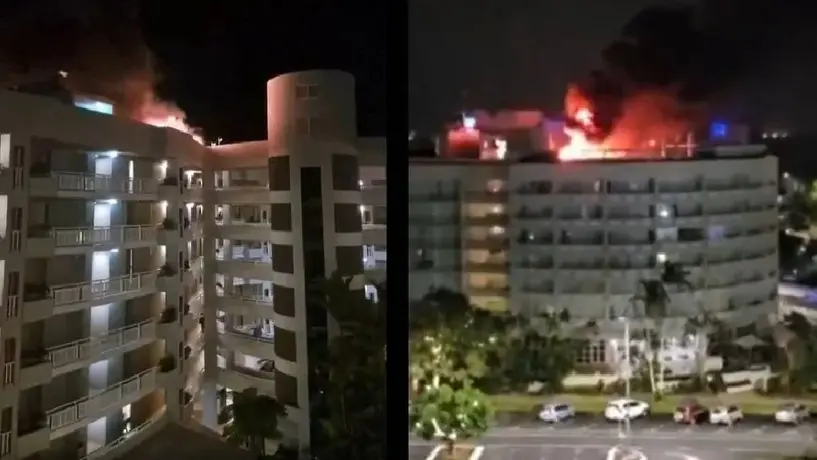 VIDEO: Helicóptero se desploma en hotel de Australia, muere el piloto