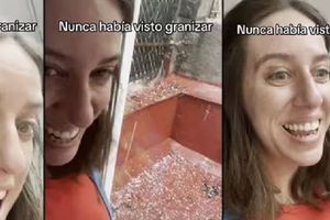 VIDEO: Extranjera se sorprende al ver granizo por primera vez en México: "Es una locura"