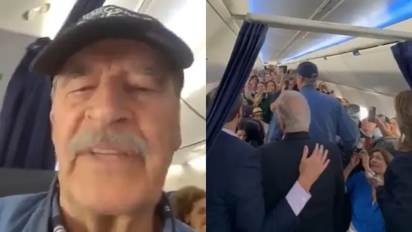 VIDEO: Bajan a Vicente Fox de avión… ¿Por orden de Venezuela?