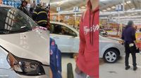 VIDEO: Señora entra a supermercado con todo y auto en Coyoacán