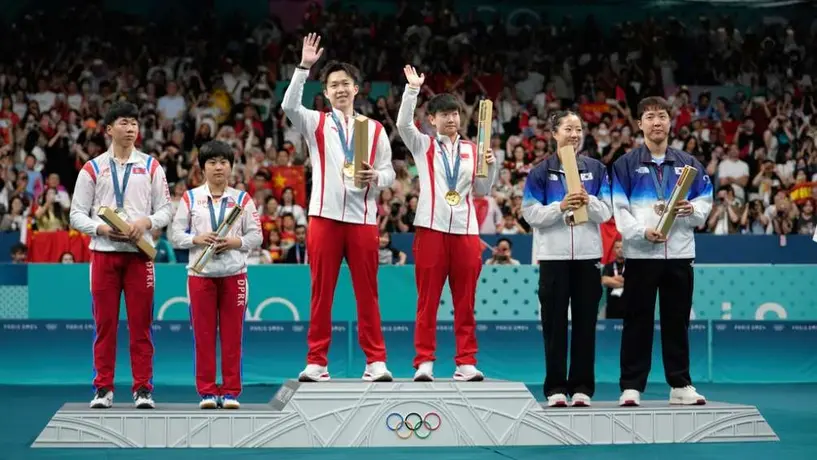 París 2024: La inesperada postal que dejó el tenis de mesa con China, Corea del Norte y Corea del Sur