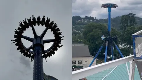 ¡Terror en las alturas! Rescatan a 28 personas atrapadas en un juego mecánico
