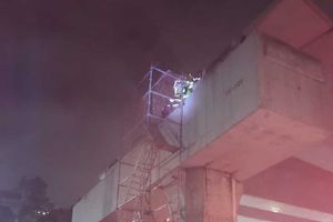 Nuevo accidente en obras del Tren Interurbano deja dos trabajadores lesionados