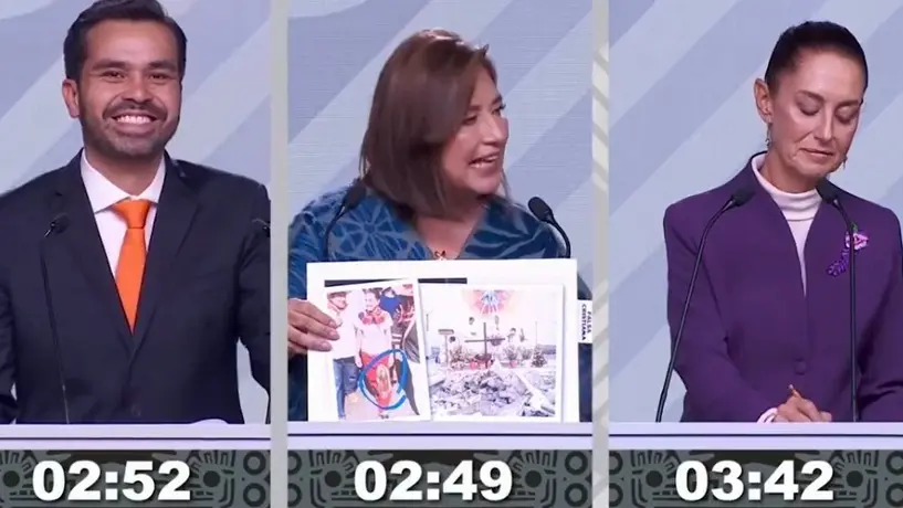 Debate presidencial: Xóchitl Gálvez cuestiona a Claudia Sheinbaum por encuentro con Papa