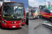 Metrobús se queda sin frenos y choca contra 11 vehículos en la CDMX
