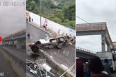 Conductor se lanza con su camión desde un puente, como sobrevive ahora se avienta desde un puente peatonal