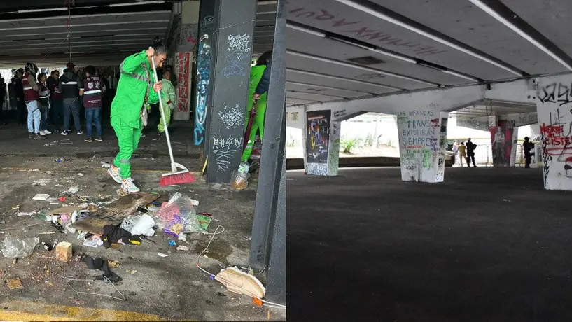 Recuperan Glorieta de Insurgentes: ¡Queda libre de comerciantes e indigentes!