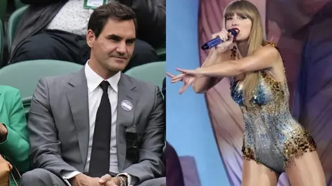 ¡Lo mejor de dos mundos! Taylor Swift y Roger Federer coincidieron en Suiza