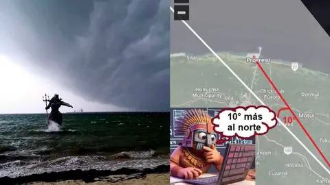 ¡No es broma! El ojo del huracán ‘Beryl’ podría llegar directo a la estatua de Poseidón en Progreso, Yucatán