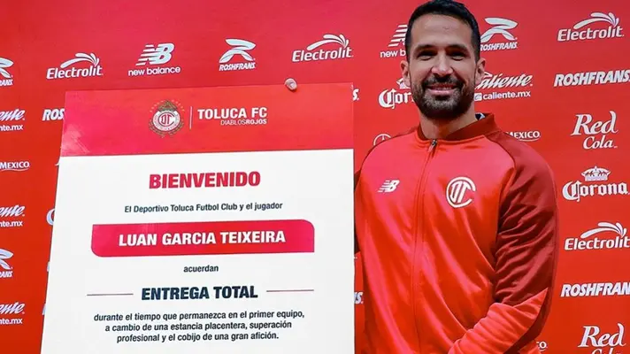 Luan García es presentado con Toluca para el Apertura 2024: “Es un honor estar acá”