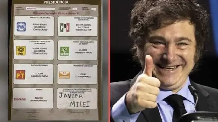 Mexicanos votan por Javier Milei y mandatario argentino lo presume en sus redes