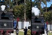 VIDEO: Maquinista patea a mujer para que no fuera golpeada por un ferrocarril