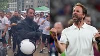 Aficionados de Inglaterra se cruzan con policía que resulta el ‘doble’ de Gareth Southgate