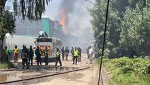 Incendio en fábrica de aceites en Cuautitlán Izcalli