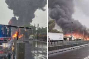 Reportan fuerte incendio en los límites de Nezahualcóyotl y GAM