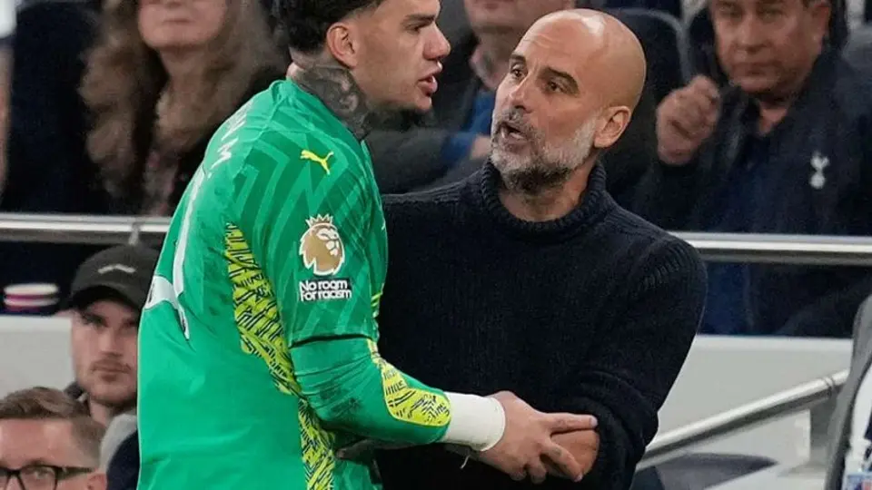 Ederson se molestó con Pep Guardiola cuando fue sustituido ante Tottenham