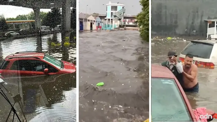 Naucalpan es azotada por las fuertes lluvias; el agua alcanzó el metro y medio