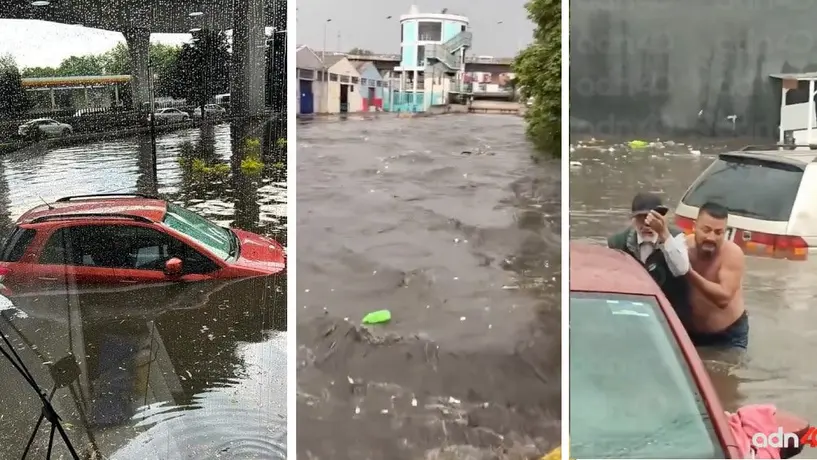 Naucalpan es azotada por las fuertes lluvias; el agua alcanzó el metro y medio