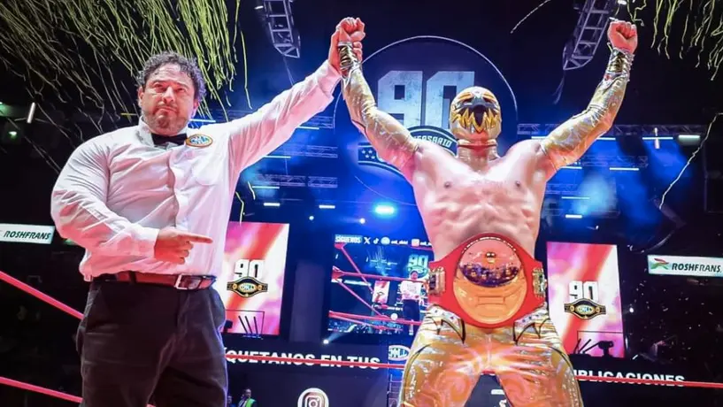 Máscara Dorada se consagra como campeón en el 68 aniversario de la Arena México