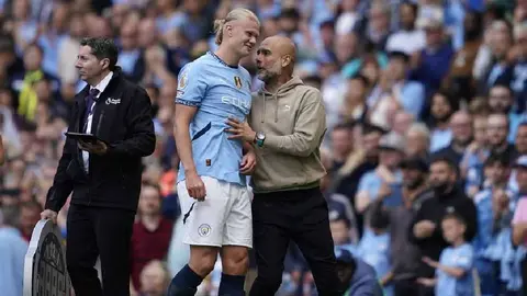 Pep Guardiola reconoce el gran nivel de Erling Haaland: 'Simplemente imparable'