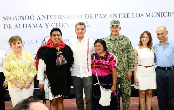 Celebramos dos años de paz entre Chenalhó y Aldama tras 50 años de conflictos.- Escandón