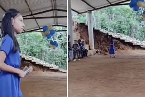 VIDEO: Se viraliza solo a una alumna graduándose en una primaria rural de Chiapas