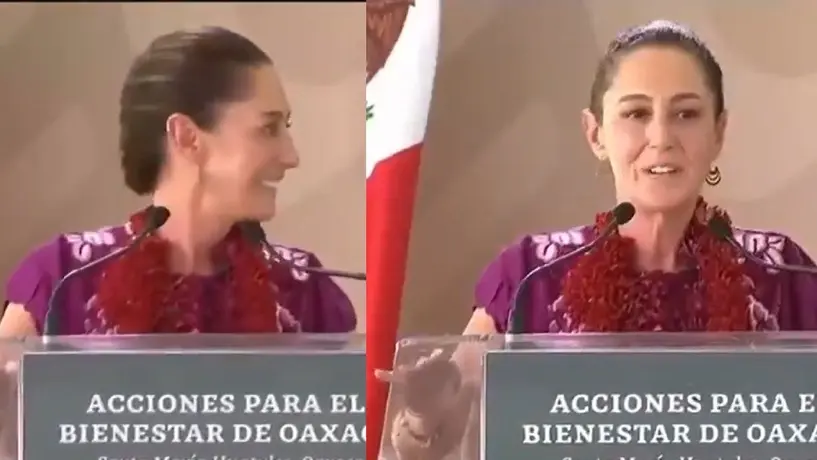 Sismo sorprende a Claudia Sheinbaum,  mientras daba un discurso en Huatulco, Oaxaca