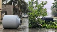 ¡No era broma! Huracán Beryl deja tinacos en la calle… ¡Y no traen nombre!