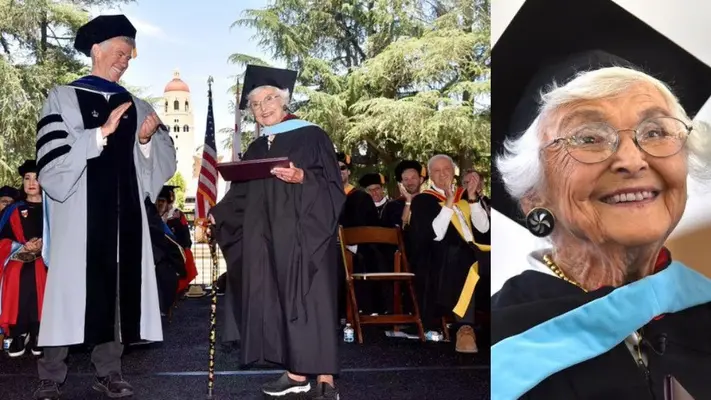 Mujer de 105 años se gradúa de maestría en la universidad Stanford