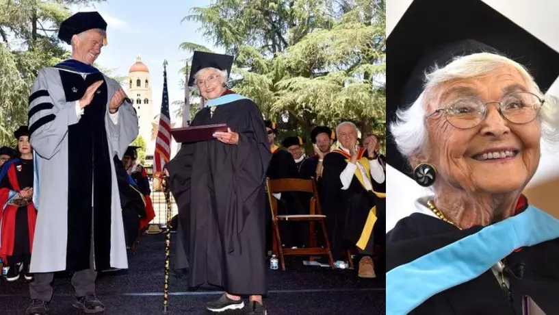 Mujer de 105 años se gradúa de maestría en la universidad Stanford