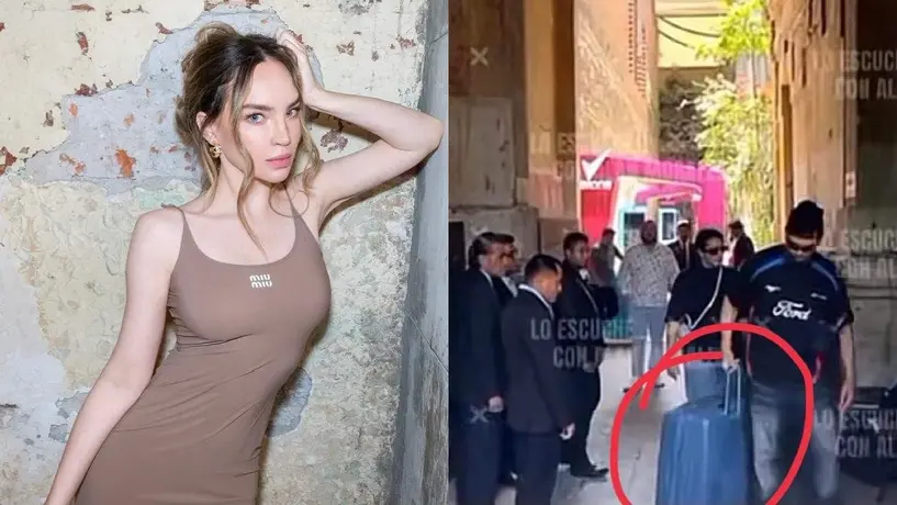 Estos son los mejores memes de Belinda escondiéndose en una maleta para evadir preguntas sobre Christian Nodal y Angela Aguilar
