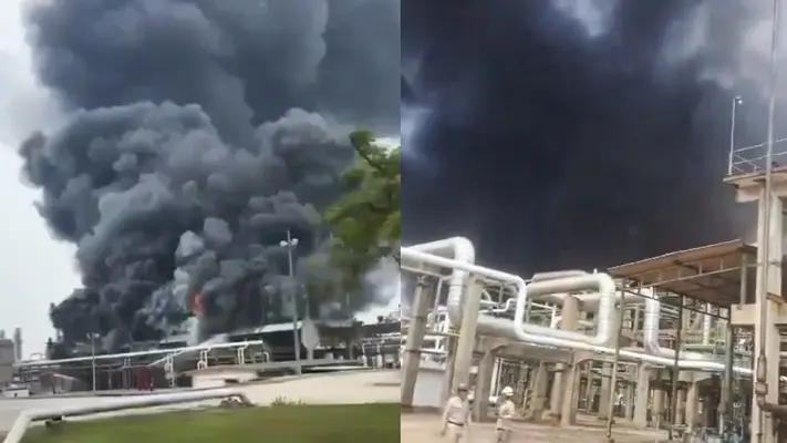 Explota área de criogénicas en el complejo petroquímico de nuevo Pemex ubicado en Reforma, Chiapas