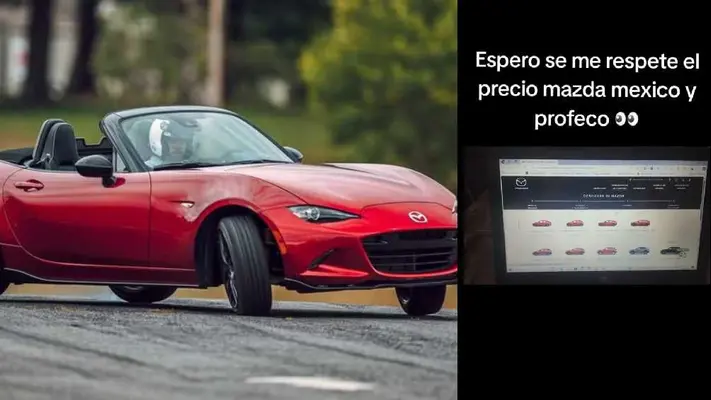 Hombre busca comprar auto Mazda último modelo en 500 pesos, gracias a error en la página