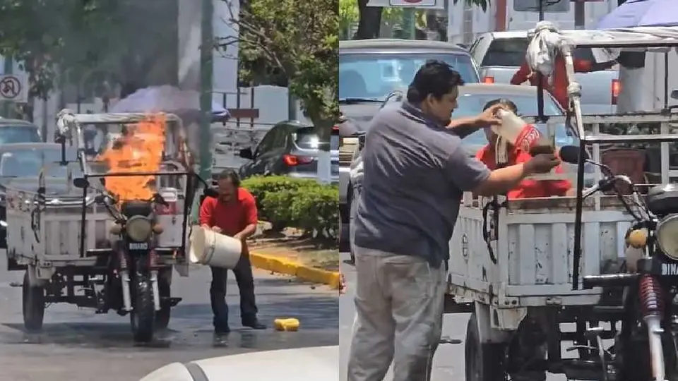 ¡Hombre apaga incendio con una Coca-Cola!