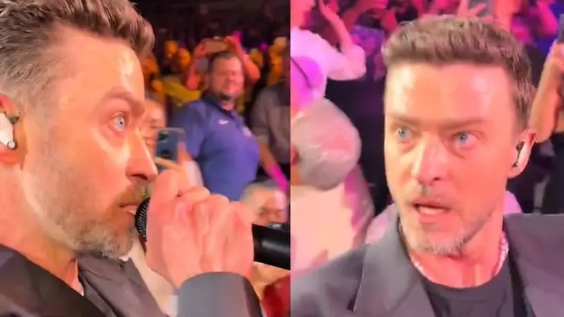 Justin Timberlake con extraños comportamiento en concierto después de ser arrestado